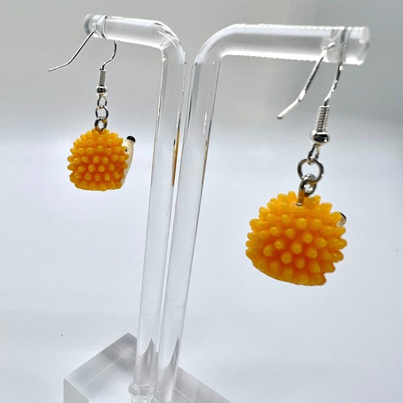 Hedgehog Earrings - Porcupine Earrings - Animal Earrings - Cute Animal Earrings - Picture 4 of 10